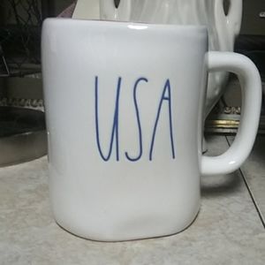 Rae Dunn Mug USA Red inside